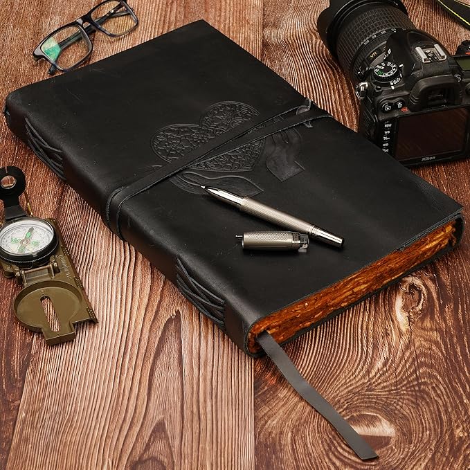 LUXEORIA Heart Journal for Women and Men, Handcrafted Leather Journal for - Image 4