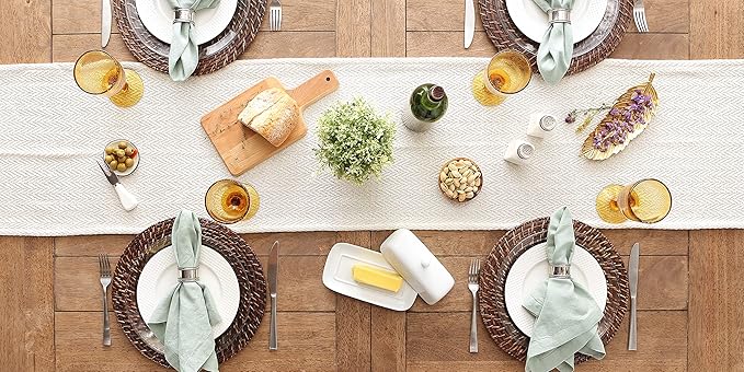 DII Woven Basic Tabletop Collection Chevron Table Runner - Image 5