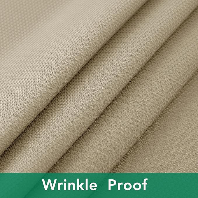 Biscaynebay Textured Fabric Tablecloths 60x84 Inch Rectangular, Natural Water - Image 8