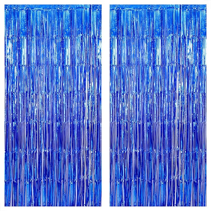 KatchOn, Metallic Blue Backdrop Curtain by KatchOn