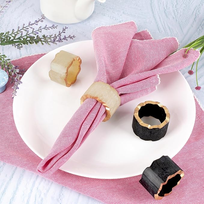 12 Pieces Epoxy Resin Napkin Rings - Image 2