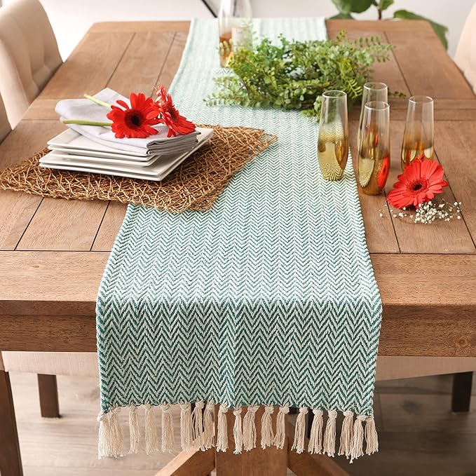DII Woven Basic Tabletop Collection Chevron Table Runner - Image 2