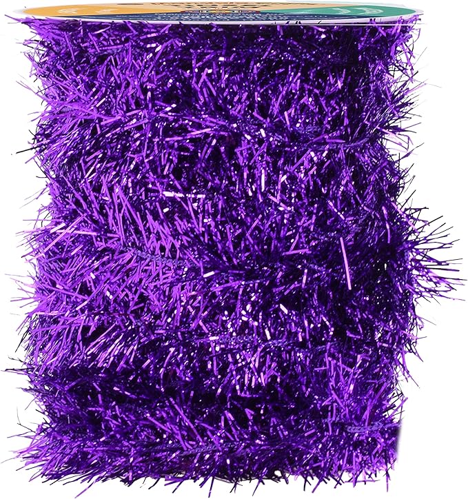 Mandala Crafts Purple Tinsel Garland by MandalaCrafts