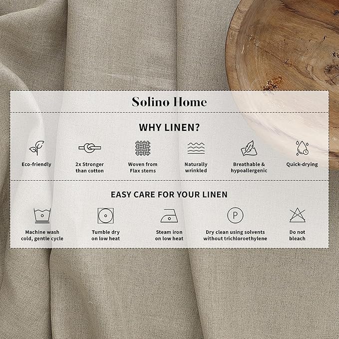 Solino Home Linen Brown Table Runner 72 Inches Long - Image 4