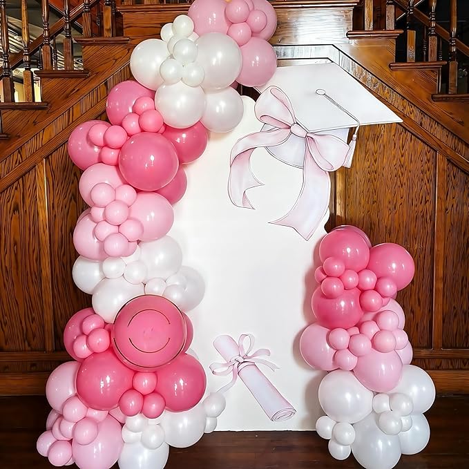 Pink and White Balloons, Baby Pink Latex Balloon - Image 5