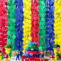 205Ft Super Mario Party Decorations Red Green Blue Yellow Big Polka Dot Tissue by pinkblume