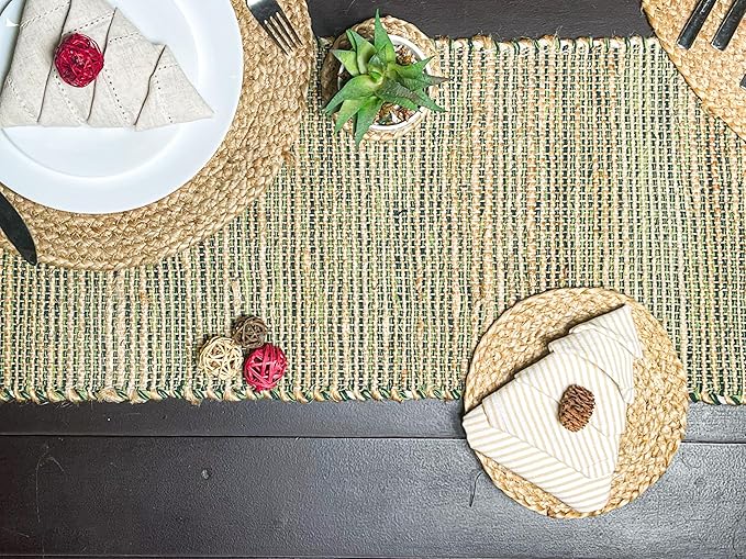 Chardin home Natural Jute Table Runner 13x48 Inch – Vintage Boho Rustic Table - Image 8