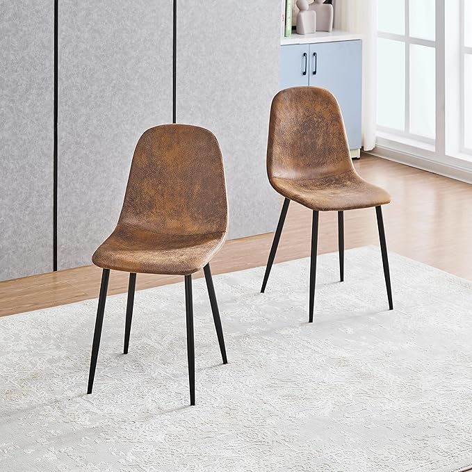 Homy Casa Dining Chairs Set of 2, Modern Mid-Century Style Dining Room Side by HomyCasa