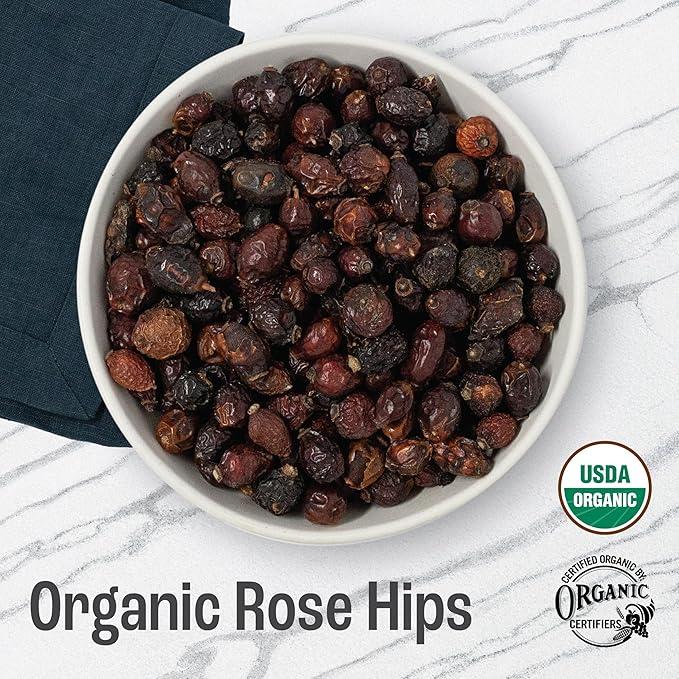 J MAC BOTANICALS Organic Rose Hips Whole, natural organic dried rose hips - Image 2