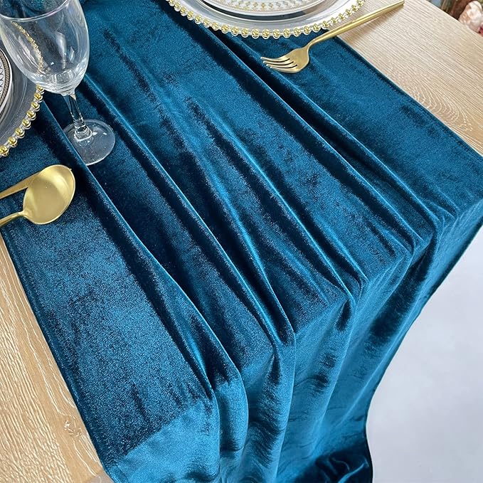 Luxurious Velvet Table Runner, 10ft Wedding Reception Decorations, 20x120inch - Image 5