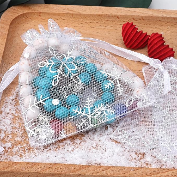 jijAcraft 3x4 Inch Christmas Organza Bags - Image 5
