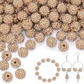 200pcs 10mm Light Brown Rhinestone Beads by TINKRSTUFF