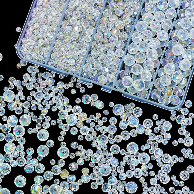 800Pcs 4/6/8/10mm Crystal Glass Beads by Laopottbeads