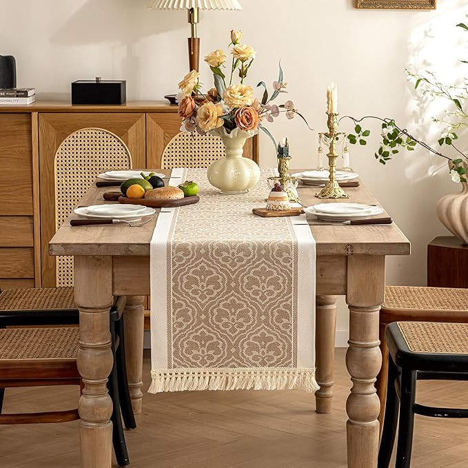 Table Runner 48 Inches Long, Waterproof Boho Table Runner - Image 6