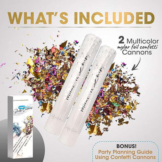 PrimePure Confetti Cannon Party Poppers - Image 3