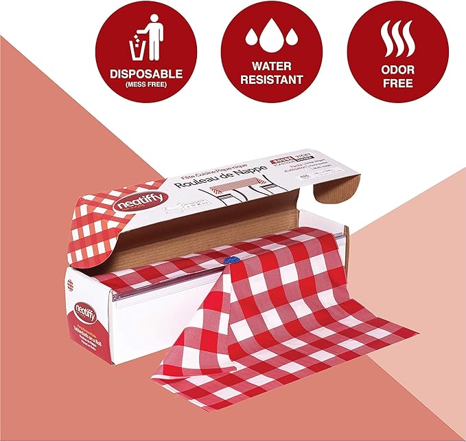 Neatiffy Disposable Plastic Table Cloth Roll | 54 in x 108 Ft Waterproof - Image 7
