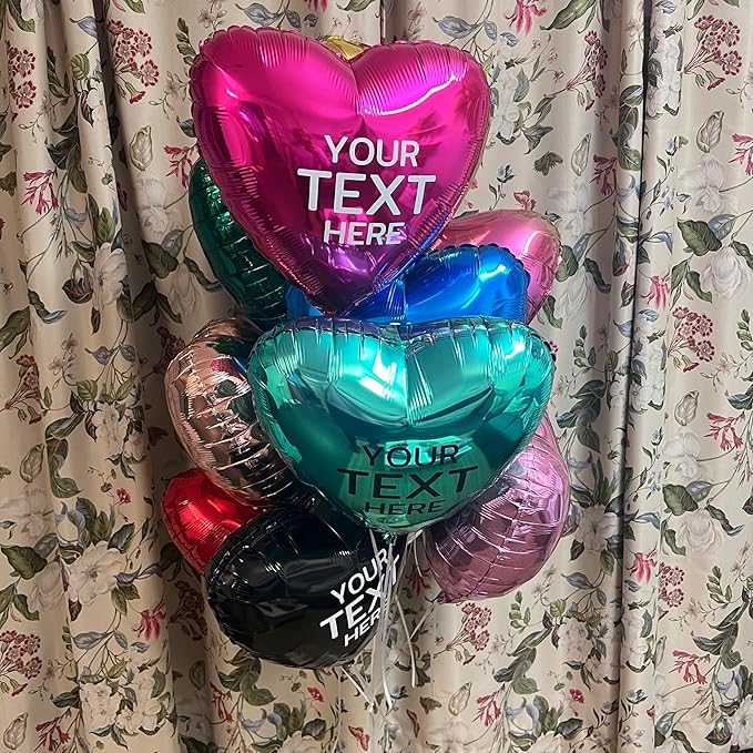 Сustom Balloons Name Personalized foil Balloon Heart 19 inch Satin and Glossy - Image 5