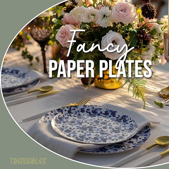 Trendables Heavy Duty Paper Plates Set - Image 8