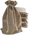 50 Burlap Bags with Drawstring, 7x10 Inch Rustic Gift Bag Bulk Pack by SupplyFriend