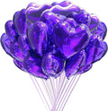 Jonhamwelbor 20Pcs 18 inch Purple Foil Mylar Heart Shape Balloons Decorations by Jonhamwelbor