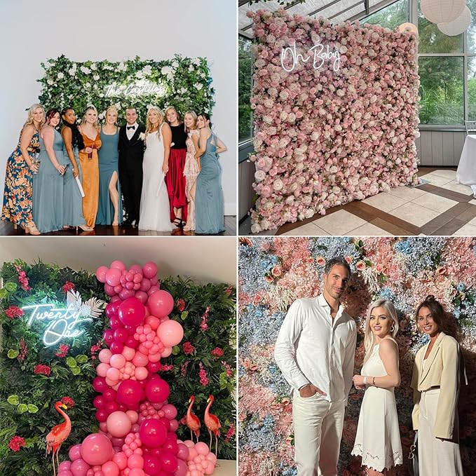 Artificial Luxury‌ Flower Wall Panels, Gorgeous 3D Silk Floral Backdrop - Image 5