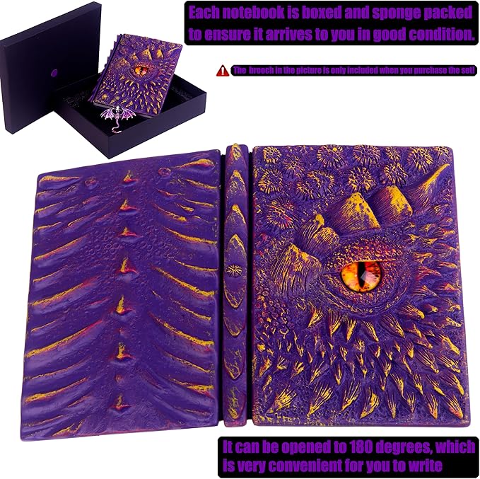 3D Dragon Eye Embossed Journal, Resin Engraving Notebook, Dnd notebook - Image 5