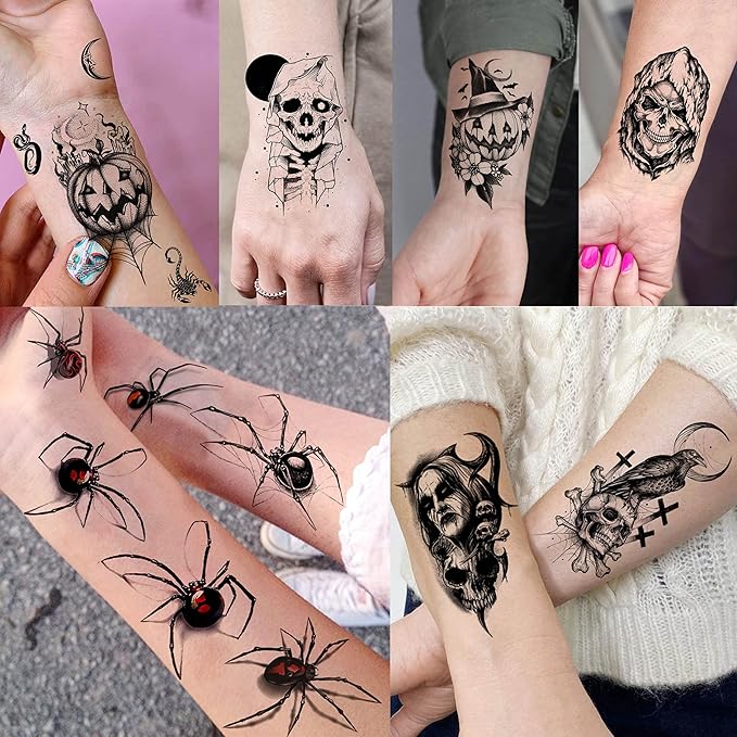 61 Sheets Halloween Temporary Tattoos - Image 6