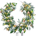 Artificial Willow Garland with Battery String Lights & Pink Gift Box Ornaments by FiveSeasonStuff