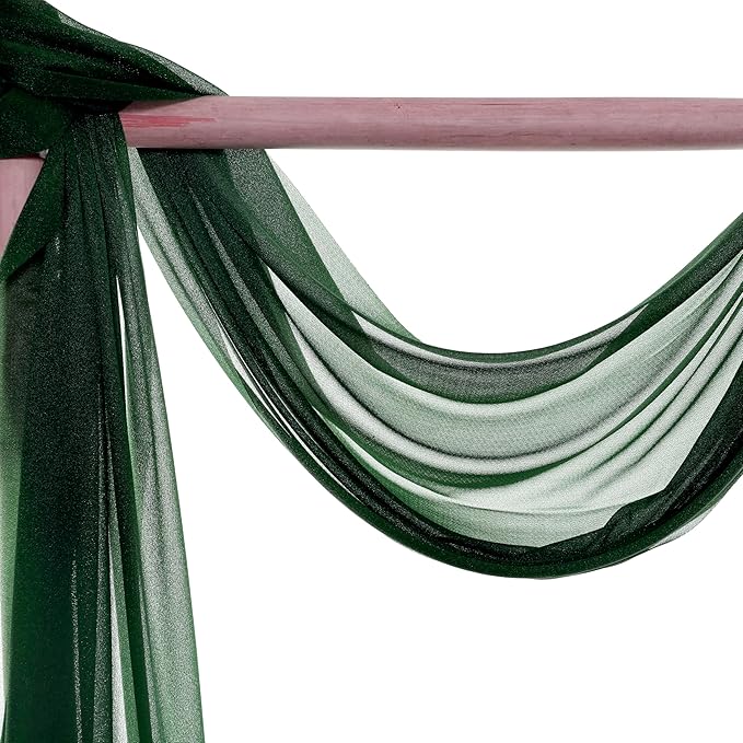 VDS Pack of 1 Panel Wedding Arch Draping Fabric Sheer Chiffon Fabric Drapery - Image 5