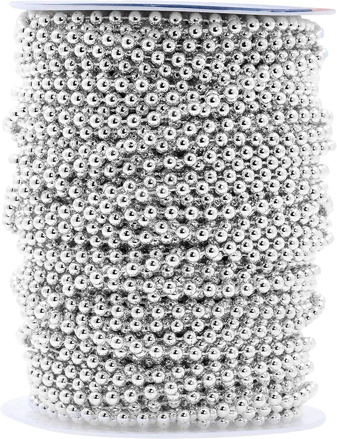 Mandala Crafts 4mm Faux Metallic Silver Pearl Beads Roll by MandalaCrafts