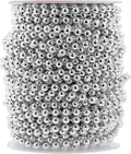Mandala Crafts 6mm Faux Metallic Silver Pearl Beads Roll by MandalaCrafts