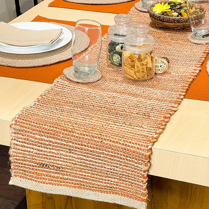 Chardin home Natural Jute Table Runner 13x72 Inch – Vintage Boho Rustic Table - Image 7