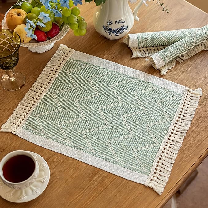 Placemats Set of 4, Waterproof Placemat by UWWGKK