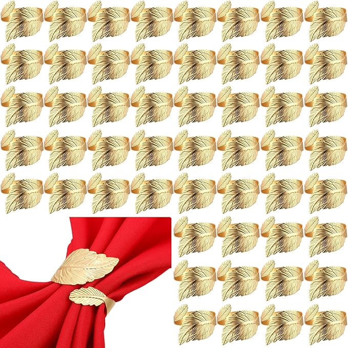 Bokon 100 Pcs Gold Napkin Rings by Bokon
