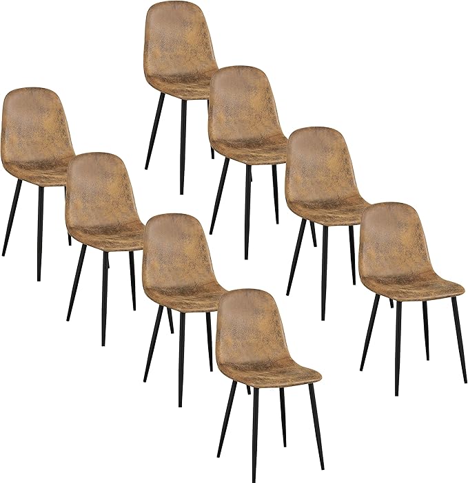 Homy Casa Dining Chairs Set of 8, Modern Mid-Century Style Dining Room Side by HomyCasa