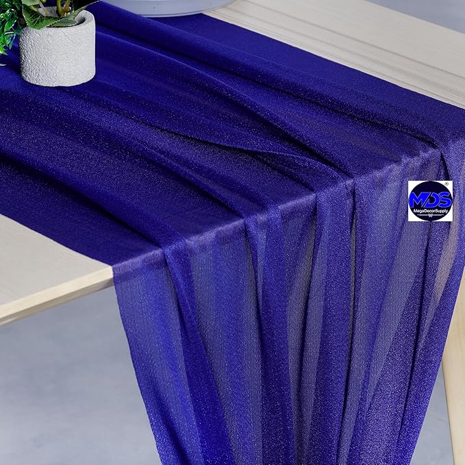 MDS 2 Pack 10ft Chiffon Table Runner 29 x 120 Inches Sheer Wedding Runner - Image 4