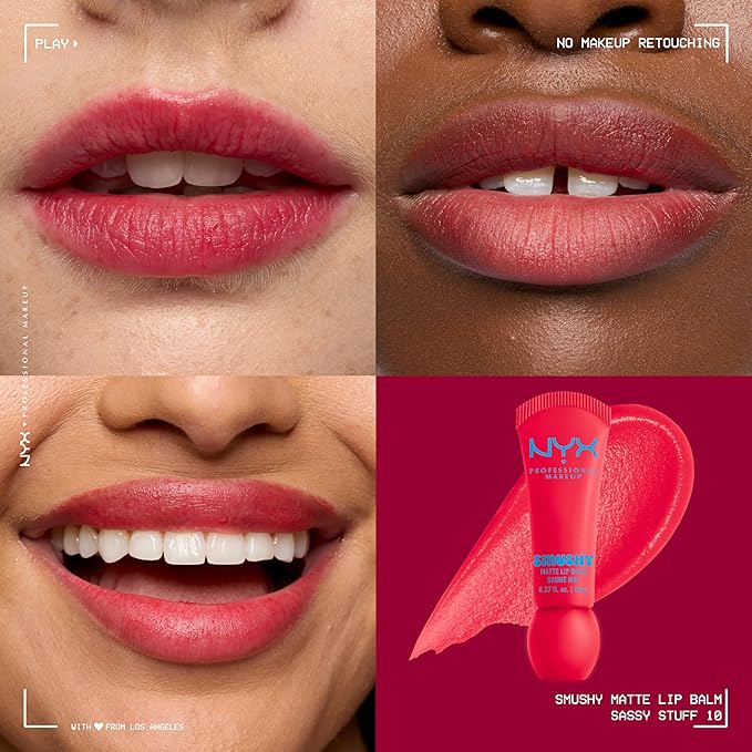 NYX PROFESSIONAL MAKEUP Smushy Matte Lip Balm, Tinted Lip Moisturizer - Image 2