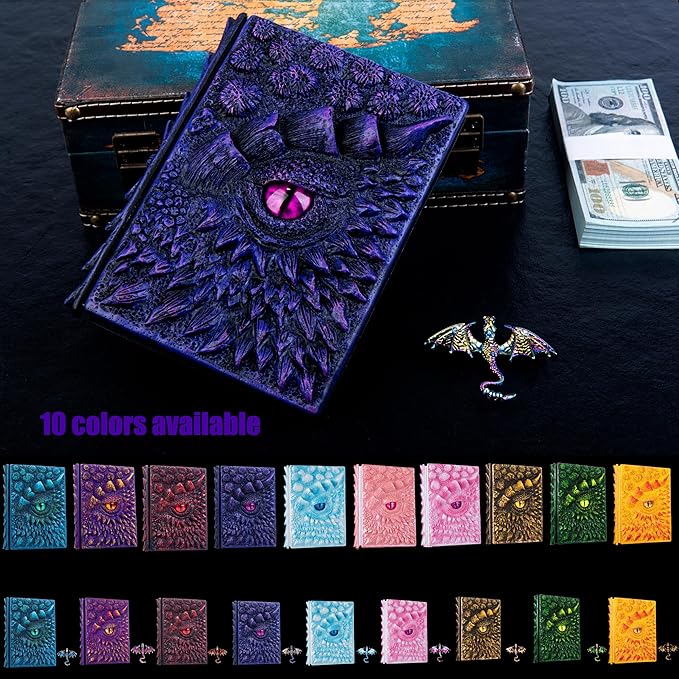 3D Dragon Eye Embossed Journal, Resin Engraving Notebook, Dnd notebook - Image 8