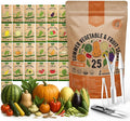25 Summer Vegetable & Fruit Seeds Variety Pack by OrganoRepublic