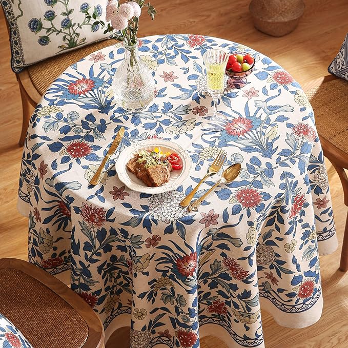 patdrea Designer Blue Tablecloth - Image 4
