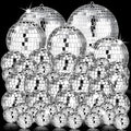 54 Pcs Mini Silver Disco Balls by VULGBUNEE