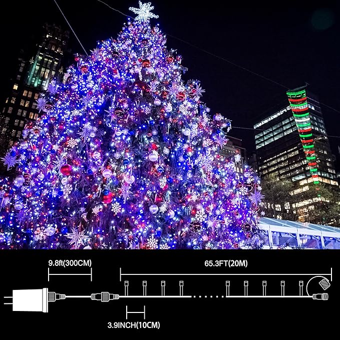 LAMPHOME 66ft Patriotic String Lights - Image 2