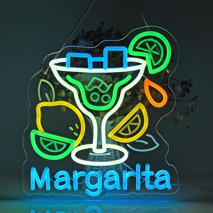 CNBEYOUNG Margarita Neon Sign, Neon Lights Hanging Wall Art Decoration - Image 3