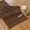 Boho Brown Table Runner for Home Decor 12x72 Inches Farmhouse Macrame Burlap by KEKETOARRANGE
