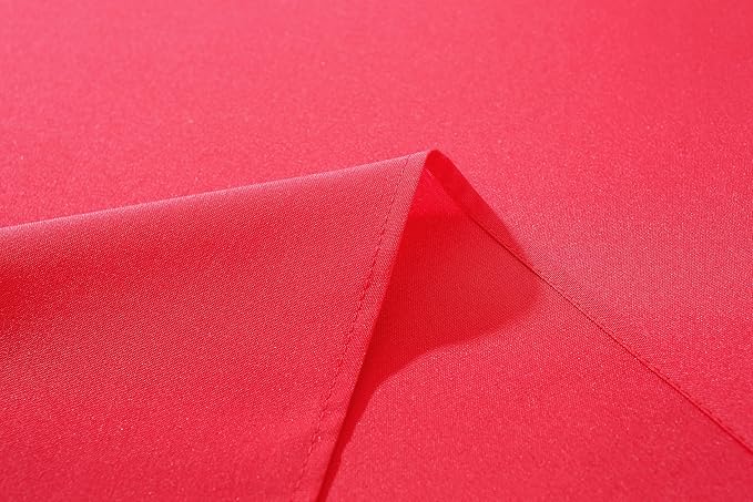 Craft And Party Rectangle Tablecloth, 70 x 90 Inch Red Tablecloth, Polyester - Image 5