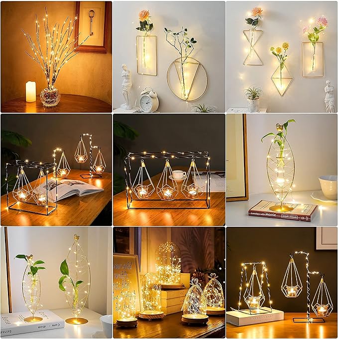 20 Pack Fairy Lights Battery Operated 60 Extra Batteries, 3 Modes 6.5ft 20 LED - Image 3