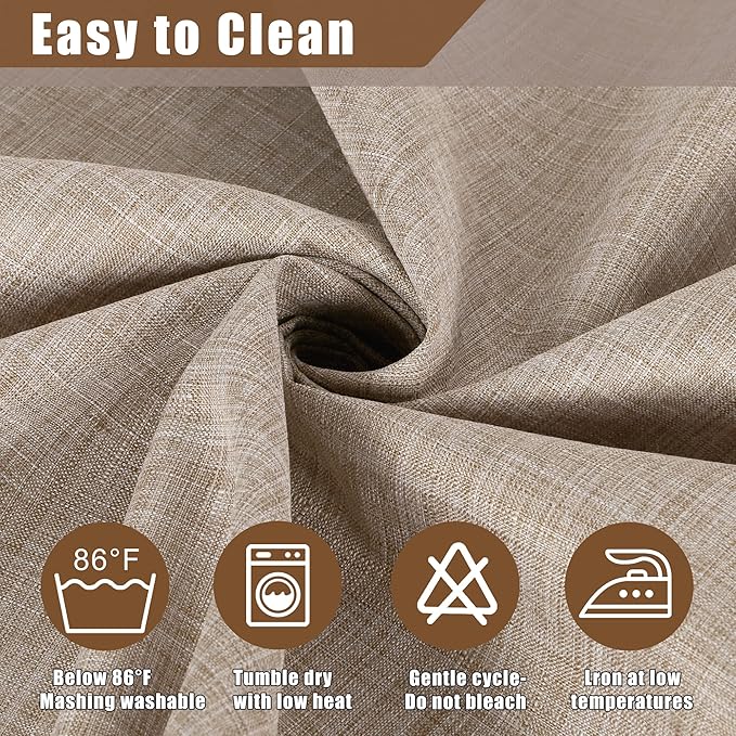 Fitable Faux Linen Tablecloth Rectangle 60 x 120 Inch - Image 5