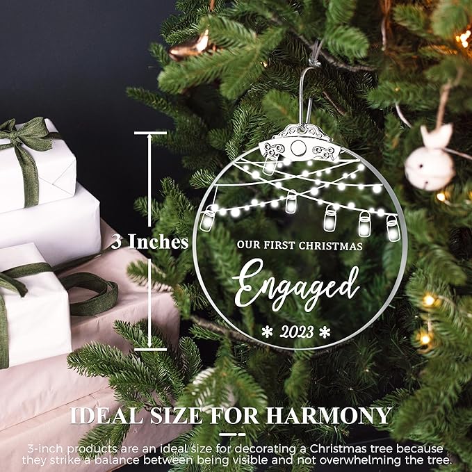 Our First Christmas 'Engaged' Ornament - Image 4