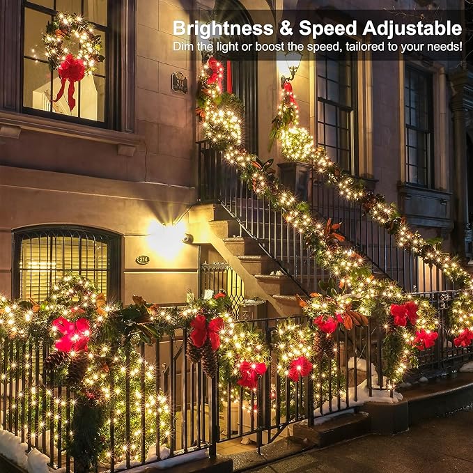 BrizLabs RGBW Christmas Lights, 98.5FT 300 LED Color Changing Halloween String - Image 4