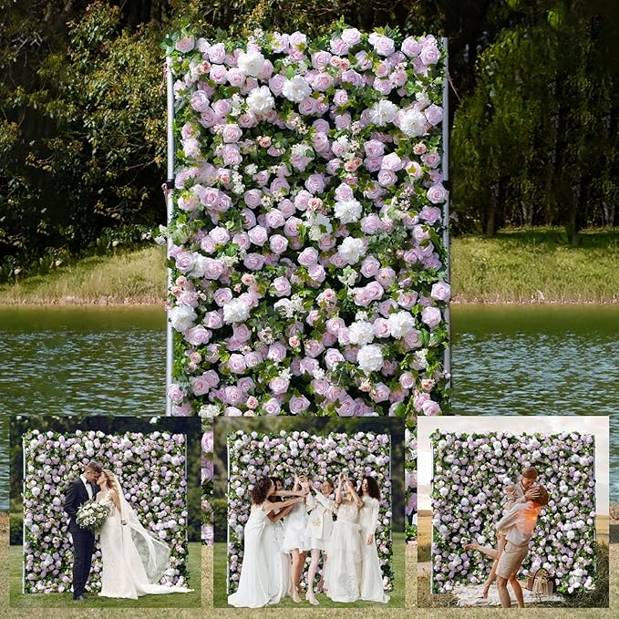 Artificial Luxury‌ Flower Wall Panels, Gorgeous 3D Silk Floral Backdrop by COCOFLOWERWALL